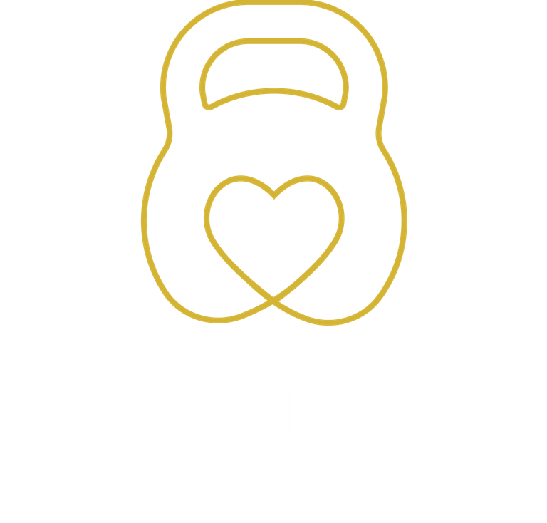 Logo Marie Michaelis Personal Training mit einer goldenen Kettlebell