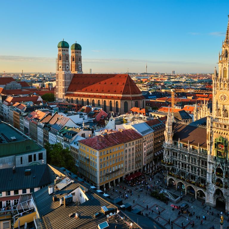 Blick über die City von München 